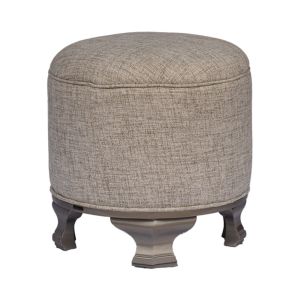 Puff para sala de estar revestido em linho