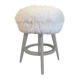 Banqueta Pub com Pelos - Fendi Nouveau