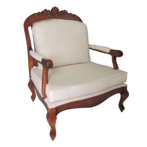Poltrona Victorine c/ Palha - Freijó