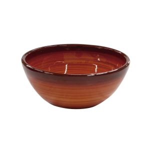 Fruteira de cerâmica contemporâneo laranja