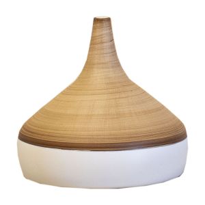 Vaso 501 P - Fosco - Bamboo com Branco - Carolina Haveroth