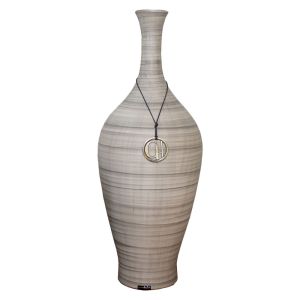 Vaso Garrafa 613 M - Retrô Cinza - Fosco - Carolina Haveroth