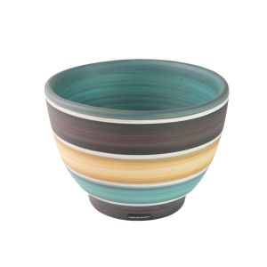 Vaso Cachepô M - Retrô Azul Releitura - Fosco - Carolina Haveroth