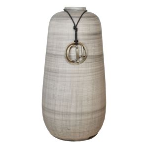 Vaso 002 G - Retrô Cinza - Fosco - Carolina Haveroth