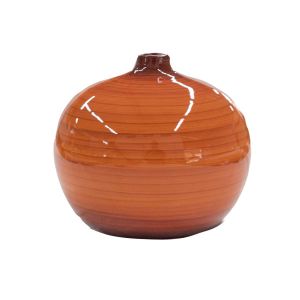 Vaso de cerâmica contemporâneo verde listrado