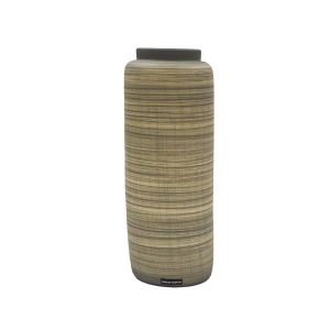 Vaso de cerâmica decorativo na cor cinza