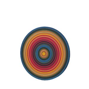 Mandala Decorativa Colorida Pintada a Mão