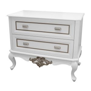 Cômoda Lavanda - Branco com Fendi Lumiére