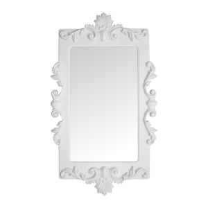 Espelho Lavanda Retangular Entalhado - Branco