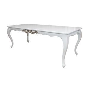 Mesa de Jantar Lavanda - 8 Lugares - 2,16m - Branco com Fendi Lumiére