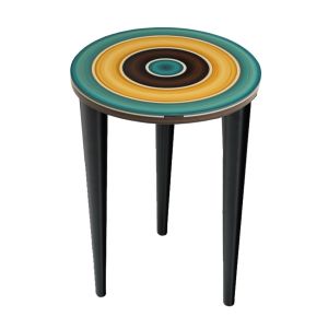 Mesa P - Retrô Azul Releitura - Alto Brilho - Carolina Haveroth
