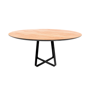 mesa oval com tampo laminado