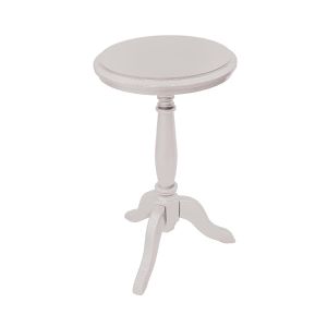 Mesa lateral redonda de madeira laqueada fendi