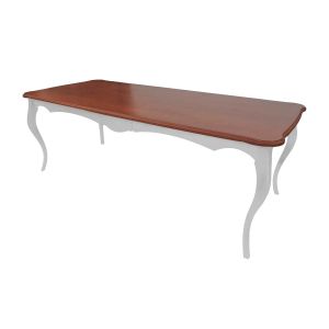 Mesa de Jantar Vintage - Branca com Tampo Freijó