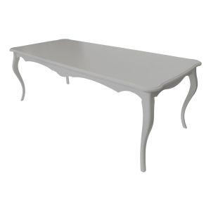 Mesa de Jantar Vintage - 8 Lugares - 2,2m - Cinza Claire