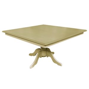 Mesa de Jantar Quadrada Clássica Laqueada verde pistache