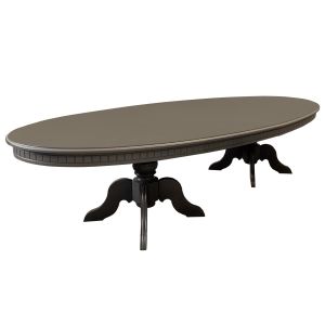 Mesa Oval pés torneados 10 lugares Elegance