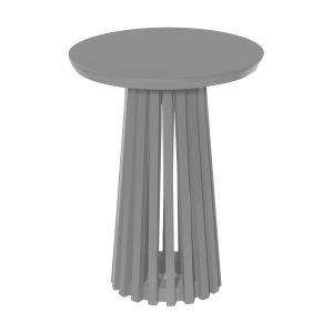 Mesa Ripada Lateral de Apoio Zuli Taís Puntel - Cinza Claire
