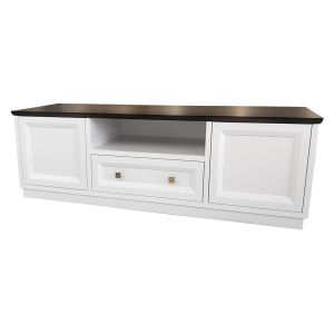 Rack Louvre M - 2m - Branco com Tampo Vintage