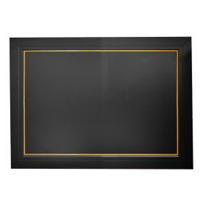 Painel de TV New Laville M - Preto c/ Detalhes Dourado Soleil