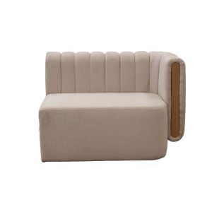 Sofá Modulado Venice Lado Direito - Dourado Solei e Tecido Linho Doré