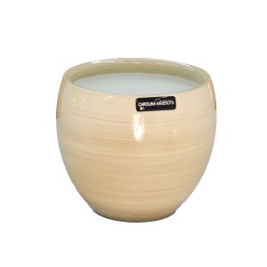 vaso com vela para decoração em tons mais claros