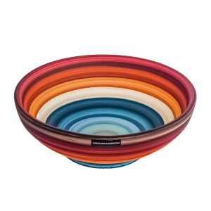 vaso de cerâmica colorido artesanal pintado a mão