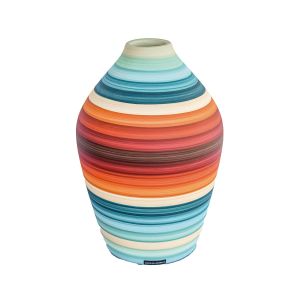 vaso de cerâmica colorido artesanal pintado a mão