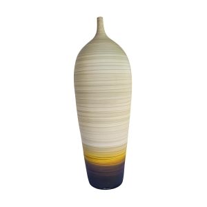 vaso de cerâmica laranja artesanal pintado a mão