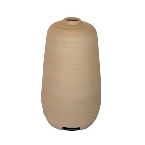 vaso de cerâmica laranja artesanal pintado a mão