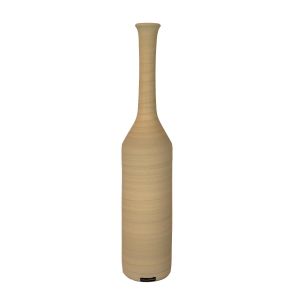vaso de cerâmica laranja artesanal pintado a mão