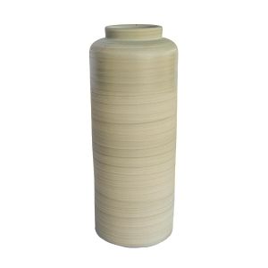 vaso de cerâmica laranja artesanal pintado a mão
