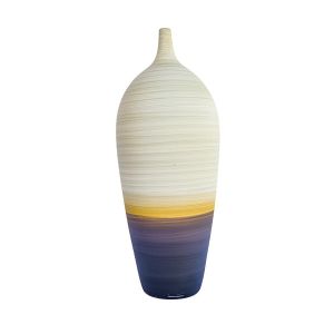 vaso de cerâmica laranja artesanal pintado a mão