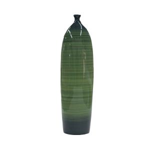 vaso de ceramica contemporaneo verde listrado