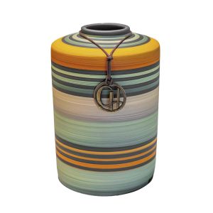 Vaso Reto decorativo em Cerâmica 