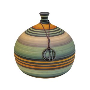 vaso decorativo de cêramica pintado a mão