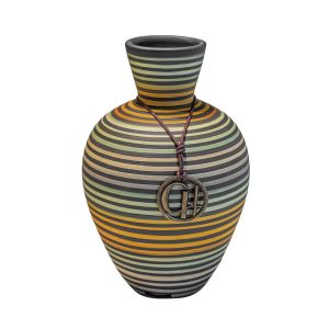 Vaso Bojudo decorativo em Cerâmica