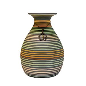 Vaso Bojudo com aba Decorativo em Cerâmica