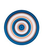 Mandala de Parede Decorativa Azul e Laranja