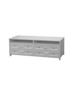 Rack com nicho classico na cor branca para quarto 