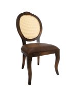 Cadeira Medalhão Lille com Palha cor natural