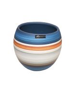 Vaso de Cerâmica Azul Listrado